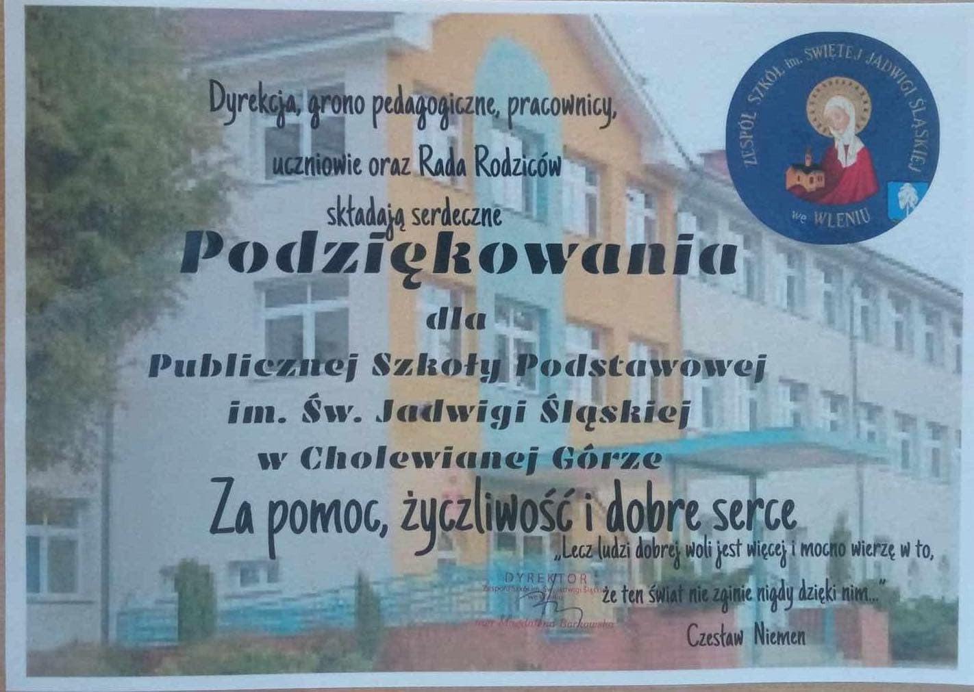 Podziękowanie